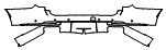 Rear Bumper Kit pattern for the 2026 Cadillac Escalade