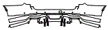 Rear Bumper Kit pattern for the 2026 Cadillac Escalade-V