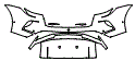 Rear Bumper Kit pattern for the 2025 Porsche Taycan