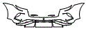 Rear Bumper Kit pattern for the 2025 Porsche Taycan
