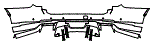 Rear Bumper Kit pattern for the 2026 Cadillac Escalade-V