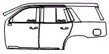 Door and Rear Fender Kit pattern for the 2026 Cadillac Escalade