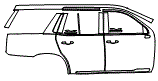 Door and Rear Fender Kit pattern for the 2026 Cadillac Escalade