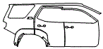 Door and Rear Fender Kit pattern for the 2026 Toyota 4Runner