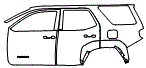 Door and Rear Fender Kit pattern for the 2026 Toyota 4Runner