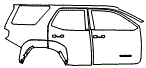 Door and Rear Fender Kit pattern for the 2026 Toyota 4Runner