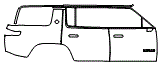 Door and Rear Fender Kit pattern for the 2026 Rivian R1S