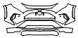 Bumper Kit pattern for the 2025 Toyota RAV4