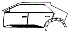Rear Fender and Door Kit pattern for the 2026 Hyundai Ioniq 5 (US)