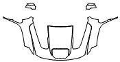 Full Hood, Fender and Mirror Kit pattern for the 2026 RAM 1500