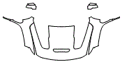 Full Hood, Fender and Mirror Kit pattern for the 2026 RAM 1500