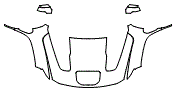 Full Hood, Fender and Mirror Kit pattern for the 2026 RAM 1500