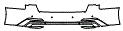 Rear Bumper Kit pattern for the 2024 Audi A6