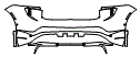 Rear Bumper Kit pattern for the 2026 Porsche Macan Electric