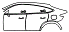 Door and Rear Fender Kit pattern for the 2025 Mercedes Benz GLC Coupe