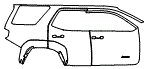 Door and Rear Fender Kit pattern for the 2026 Toyota 4Runner