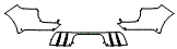 Rear Bumper Kit pattern for the 2026 Porsche Cayenne