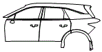 Door and Rear Fender Kit pattern for the 2025 Acura ZDX