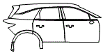 Door and Rear Fender Kit pattern for the 2025 Acura ZDX