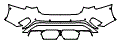 Rear Bumper Kit pattern for the 2026 Audi S3