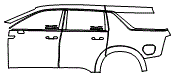 Door and Rear Fender Kit pattern for the 2026 Cadillac Escalade IQL