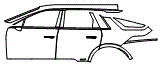 Door and Rear Fender Kit pattern for the 2027 Cadillac Lyriq-V