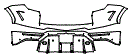 Rear Bumper Kit pattern for the 2027 Lamborghini Urus