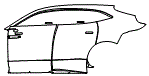 Door and Rear Fender Kit pattern for the 2026 Aston Martin DBX