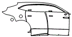 Door and Rear Fender Kit pattern for the 2026 Aston Martin DBX
