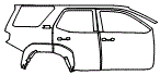 Door and Rear Fender Kit pattern for the 2026 Toyota 4Runner