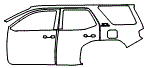 Door and Rear Fender Kit pattern for the 2026 Toyota 4Runner