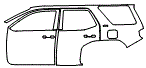 Door and Rear Fender Kit pattern for the 2026 Toyota 4Runner