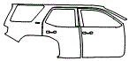 Door and Rear Fender Kit pattern for the 2026 Toyota 4Runner