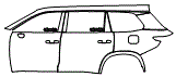 Door and Rear Fender Kit pattern for the 2026 Lexus TX