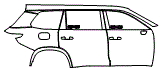 Door and Rear Fender Kit pattern for the 2026 Lexus TX