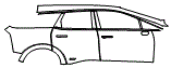 Door and Rear Fender Kit pattern for the 2027 Cadillac Optiq-V