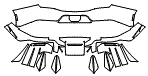 Rear Bumper Kit pattern for the 2026 Ford Mustang GTD