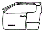 Door and A-Pillar Kit pattern for the 2026 Toyota Tacoma