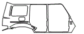 Rear Fender Kit pattern for the 2025 Mercedes Benz G-Class SUV