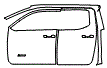 Door and A-Pillar Kit pattern for the 2026 Toyota Tacoma