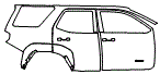 Door and Rear Fender Kit pattern for the 2026 Toyota 4Runner