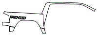 Outer Bed Panel and A-Pillar Kit pattern for the 2026 RAM 1500