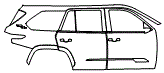 Door and Rear Fender Kit pattern for the 2026 Toyota Sequoia