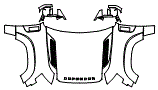 Full Hood, Fender and Mirror Kit pattern for the 2027 Land Rover Defender 110