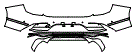 Rear Bumper Kit pattern for the 2027 Genesis G80