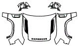 Full Hood, Fender and Mirror Kit pattern for the 2027 Land Rover Defender 110
