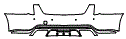 Rear Bumper Kit pattern for the 2026 Cadillac CT5