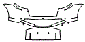 Rear Bumper Kit pattern for the 2025 Porsche Taycan
