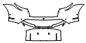 Rear Bumper Kit pattern for the 2025 Porsche Taycan