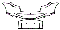 Rear Bumper Kit pattern for the 2025 Porsche Taycan